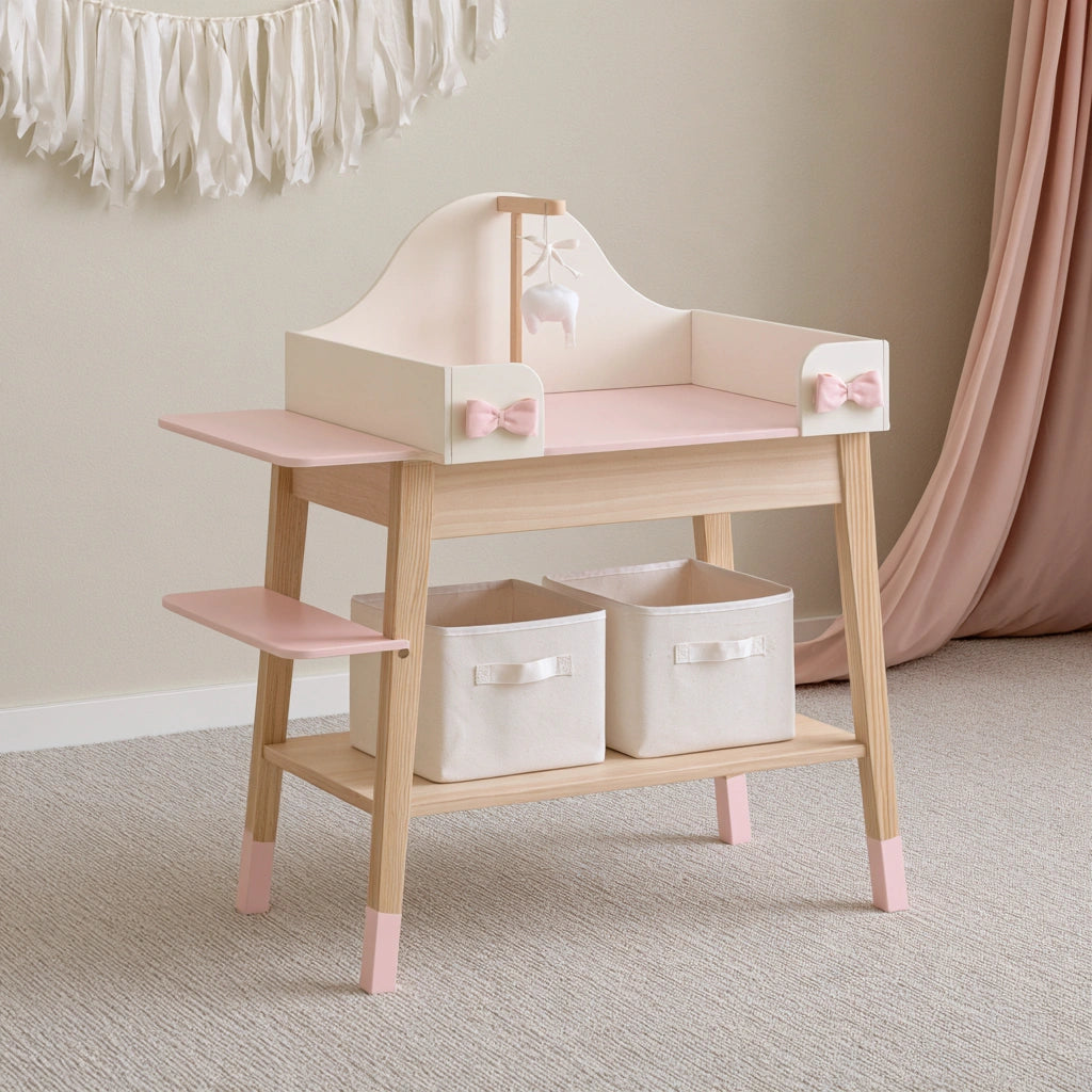 Miniaturm?bel f¨¹r Puppenhaus, aus Holz, Farbe: hellbraun
