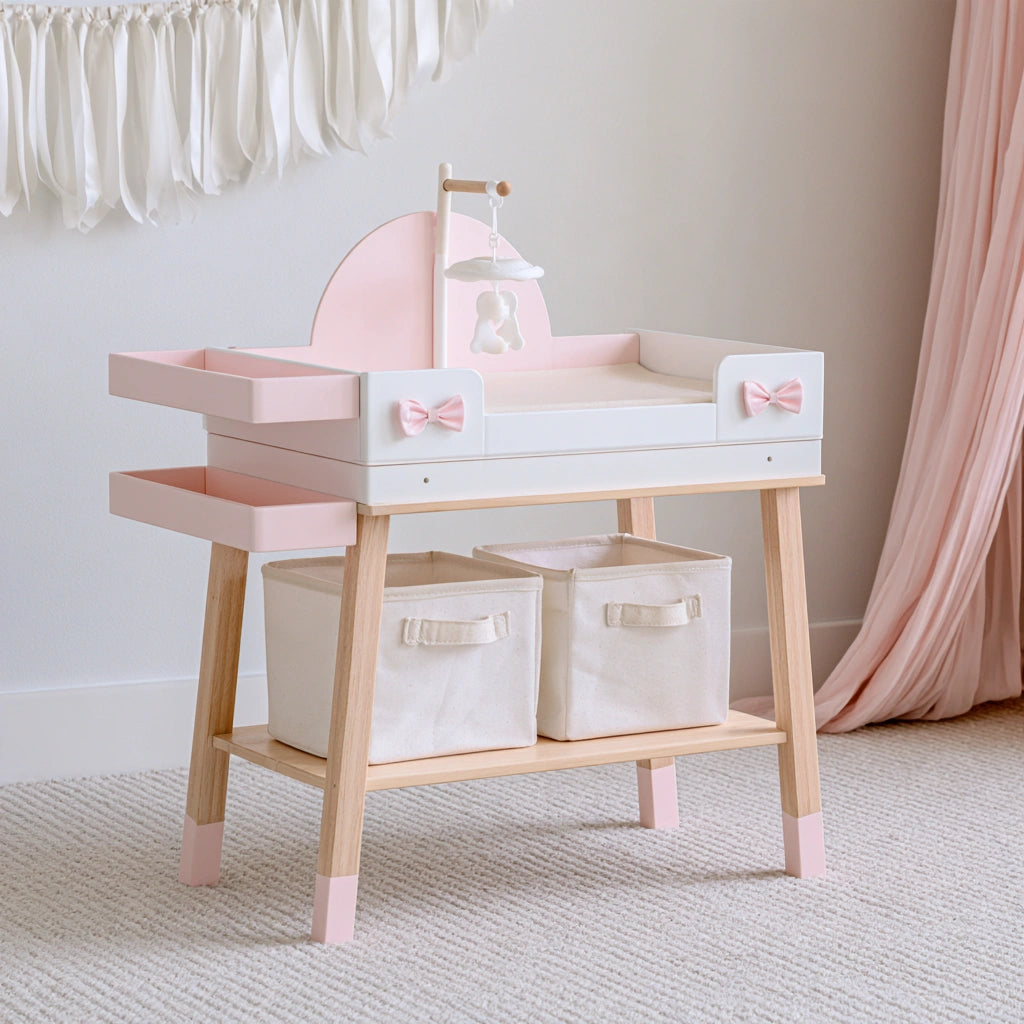 Miniaturm?bel f¨¹r Puppenhaus, aus Holz, Farbe: hellbraun