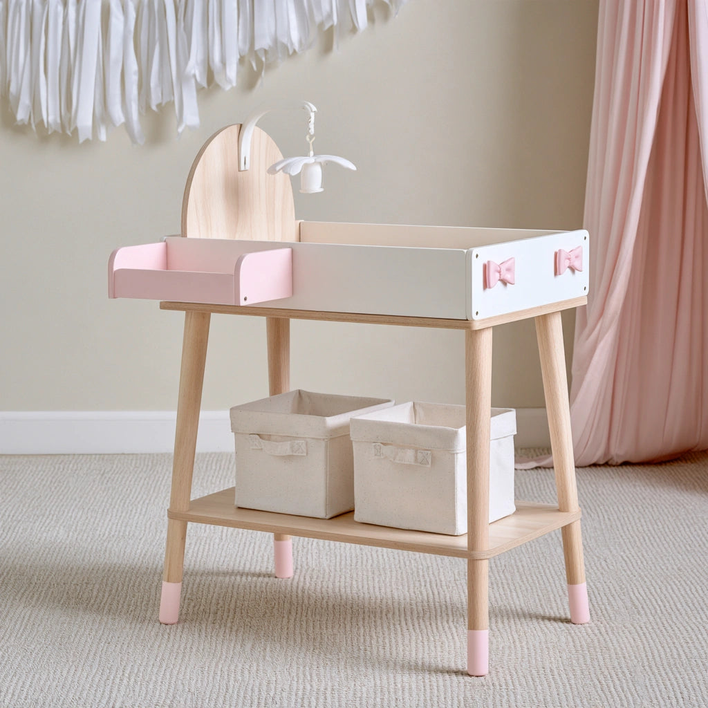 Miniaturm?bel f¨¹r Puppenhaus, aus Holz, Farbe: hellbraun