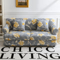 Schutzbezug f¨¹r Sofa, mit klarer Formgebung, Farbe: gelb und grau